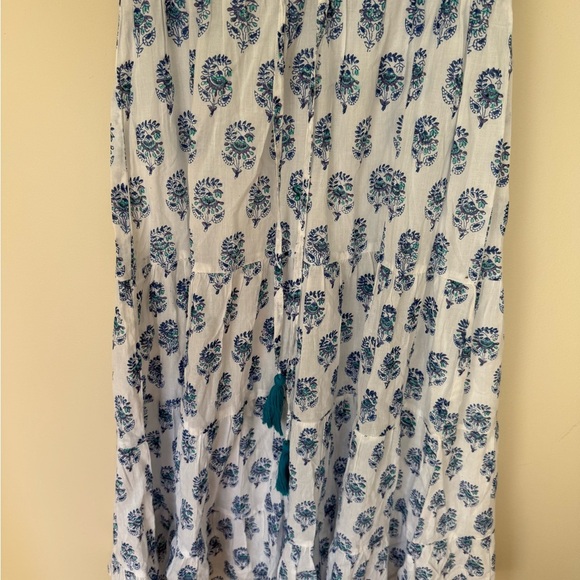 NWT- mer st. barth Giselle Preppy Ruffled Maxi Dress in Gypsea All Over Print - Picture 5 of 8